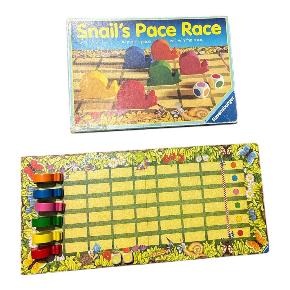 Vintage 1994 Ravensburger Snail's Pace Race Children’s Board Game *Complete